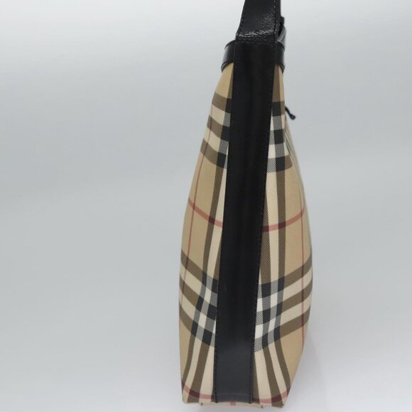 BURBERRY Nova Check Shoulder Bag PVC Beige Auth 106755 - Picture 4 of 16